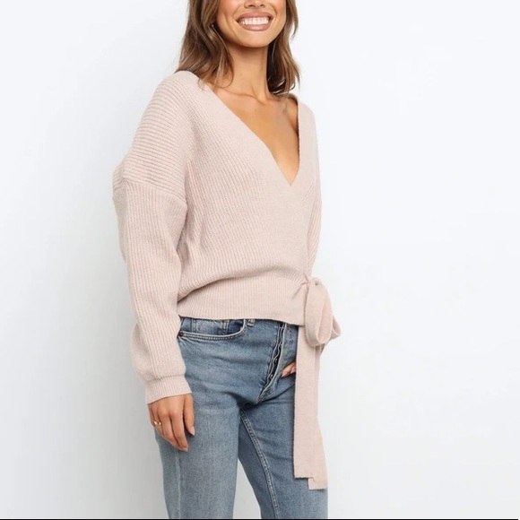 Dusty Pink Wrap Cardigan - Picture 4 of 6